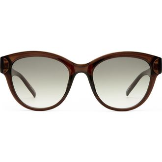 Le Specs Majestic 53mm Gradient Round Sunglasses in Coco /Khaki Gradient at Nordstrom