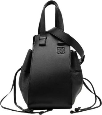 Loewe Pre-owned Hammock Small Leather 2way bag - Pre-owned - Mujer - Negro - ONE SIZE