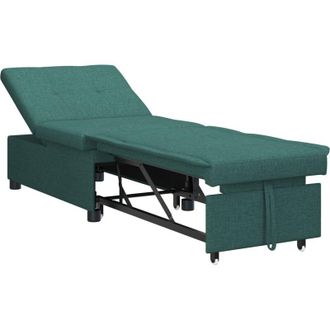vidaXL Sof&aacute; Cama Verde Oscuro 194 X 67 X 37 Cm Tela Vidaxl