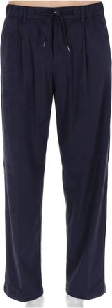 Herno Relaxed-Fit Trousers with Drawstring Waist and Tapered Leg