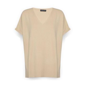 Elena Miro Dames, Truien, Beige, Maat: 2XL Viscose
