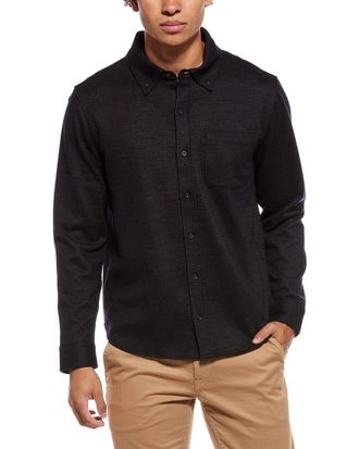 Vince Wool-Blend Plaid Shirt