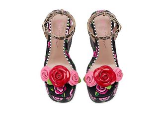 Blue by Betsey Johnson Lizzete Womens Sandals Black Rose : 9.5 M, Synthetic