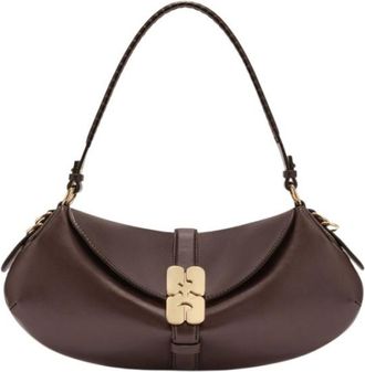 Ganni Brown B-Kat Large Shoulder Bag