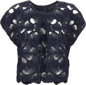 KANGRA Lichtgewicht Duster Coat - Dames - Vesten - Blauw - L - Katoen - Truien & Vesten