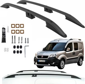 OEM Rieles De Techo Fiat Doblo Desde 2010 L2 Maxi Long Negro