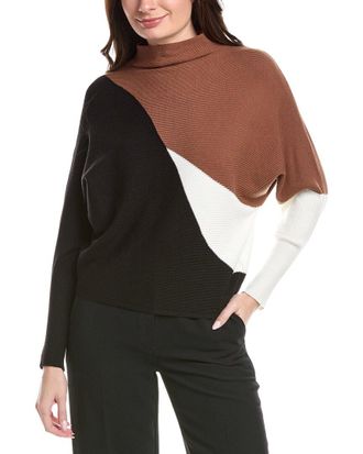 T Tahari Dolman Sleeve Funnel Neck Sweater