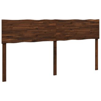 vidaXL Cabecero De Borde Natural Rostock Marr&oacute;n Oscuro 180 Cm Vidaxl