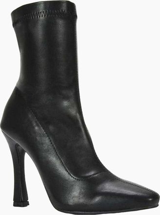 XY London Womens XY London Womens/Ladies Paula Stretch Sock Stiletto Heel Ankle Boots - Black - Size: 8