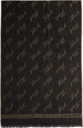 Karl Lagerfeld Signature scarf - Black