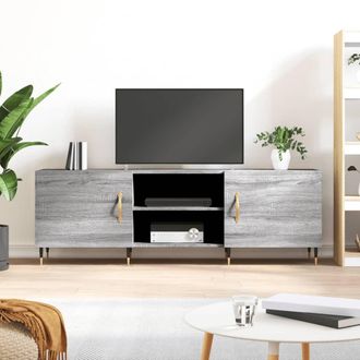 vidaXL Vidaxl - Mueble Para Tv Madera De Ingenier&iacute;a Gris Sonoma 150x30x50 Cm