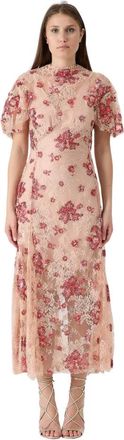 Sabina Mus&aacute;yev Lange Kant Geborduurde Paillettenjurk - Dames - Casual kleedjes - Veelkleurig - M - Pailletten - Kleedjes