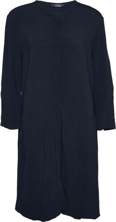 Max Mara pre-owned cotton three-quarter sleeves mini dress - Blue