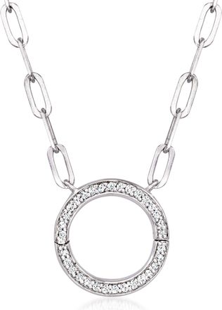 RS Pure by Ross-Simons Diamond Charm-Compatible Circle Necklace in Sterling Silver