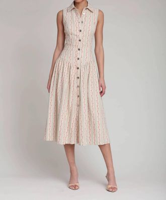 Avec Les Filles Stacy Midi Dress In Multi