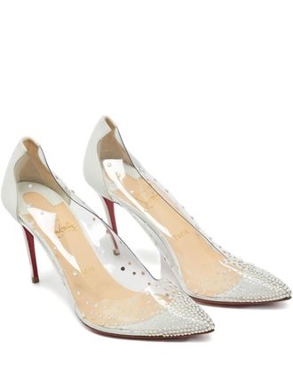 Christian Louboutin Pumps met stras - Wit