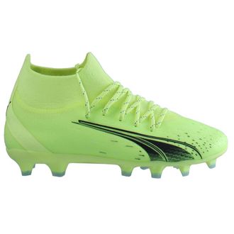 Puma Childrens Unisex Ultra Pro FG/AG Green Kids Football Boots - Size UK 5