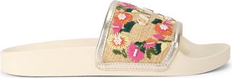 Carvela Womens Sorrento Embroidery Slide Sandals - Multicolour Fabric - Size UK 9