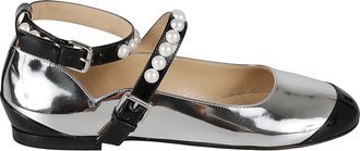 Mach & Mach Bicolor Pearl Ballerinas