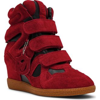 Steve Madden Mavis Wedge High Top Sneaker in Burg Suede at Nordstrom, Size 5.5