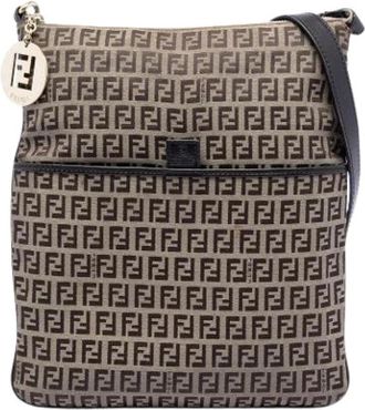 Fendi Pre-owned Crossbody Bag - Dames - Vintage Schoudertas - Beige - ONE Size - Leer - Vintage