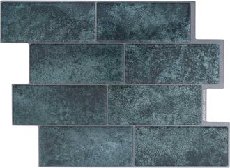 vidaXL Azulejo De Metro 10 Uds. Verde Azul 29 X 21 Cm Vidaxl