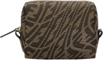 Fendi Pre-owned Canvas Pouch - Dames - Vintage Accessoires - Bruin - ONE Size - Vintage