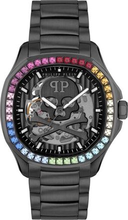 Philipp Plein Skeleton Spectre Rainbow Automatisch Horloge - Heren - Horloges - Zwart - ONE Size - Accessoires