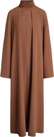 12 Storeez high-neck pleated maxi dress - Brown