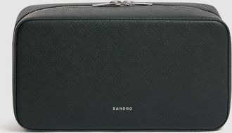 Sandro Reconstituted leather toilet bag