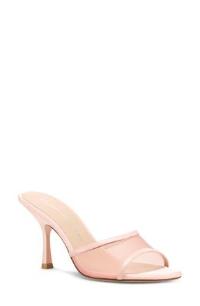 Stuart Weitzman Bareitall Shine Mesh Sandal in Light Pink at Nordstrom, Size 7