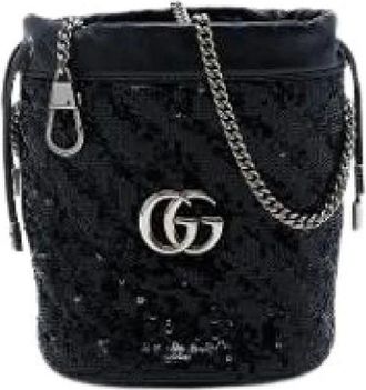 Gucci Bolso Cubo Pre-owned Acolchado de Lentejuelas - Pre-owned - Mujer - Negro - ONE SIZE
