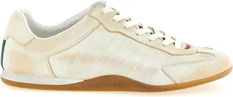 Gucci Beige Calfskin Low Top Womens Sneakers