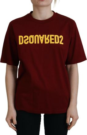 Dsquared2 Dsqua&sup2; Logo Cotton Crewneck Short Sleeve Tee Womens T-shirt (Pre-Owned)