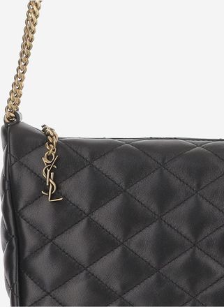 Saint Laurent Womens Quilted Leather Shoulder Bag Black