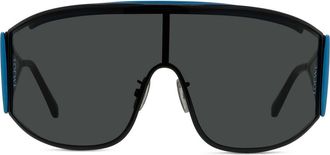 Loewe Signature 138mm Mask Sunglasses in Black/other/smoke at Nordstrom