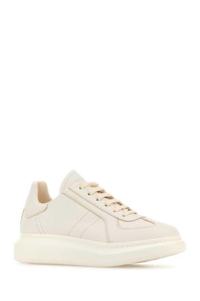 Alexander McQueen Leather Low-Top Sneaker - White