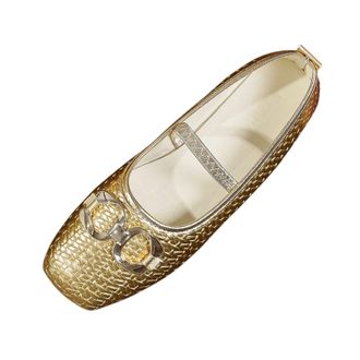 Generic Gold Womens Flat Shoes with Rhinestone Accents Pointed Toe Design Comfortable Moccasins for Leisure