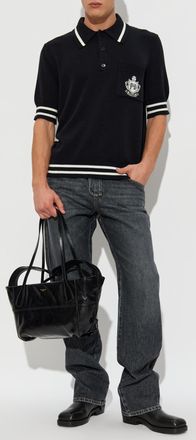 Balmain Polo With Pocket, Mens, Black