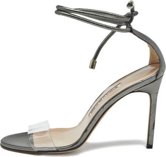 Manolo Blahnik Sandali Estro con cinturino alla caviglia - Grigio