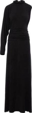 Manur&iacute; Didi asymmetrische maxi-jurk - Zwart