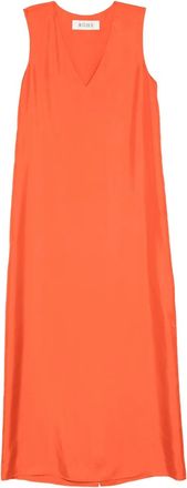 R&oacute;he Abito midi smanicato con scollo a V - Arancione
