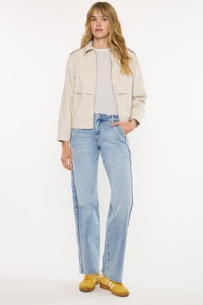 Kancan Mali Low Slung Baggy Jeans in Medium Wash at Nordstrom, Size 27