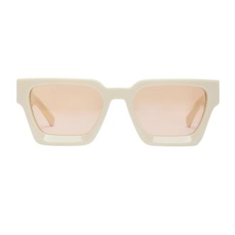 Represent Mannen California UV Beschermende Vierkante Zonnebril (Off White)