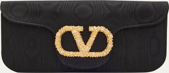 Valentino Garavani Loco Moire Clutch with Jewel VLogo