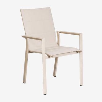 Sklum Sklum - Pack De 4 Sillas De Jard&iacute;n Apilables Con Reposabrazos En Aluminio Karena