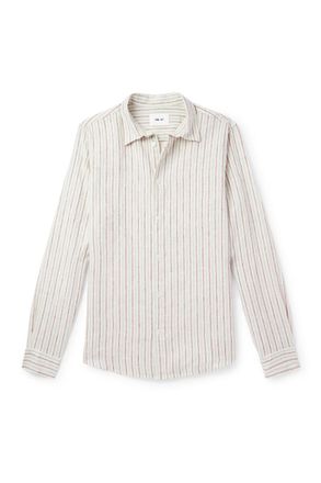 Nn.07 Enzo 5728 Striped Linen Shirt