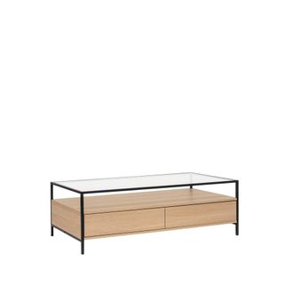Klast Mesa de centro fija efecto madera negro 120x40 cm
