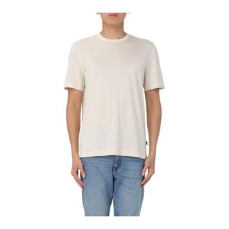 HUGO BOSS T-Shirts, male, White, L, Boss Crew Neck Short Sleeve TShirt