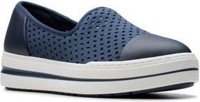 Clarks Audreigh Star Platorm Slip-On Sneaker - Wide Width Available in Navy at Nordstrom Rack, Size 9.5